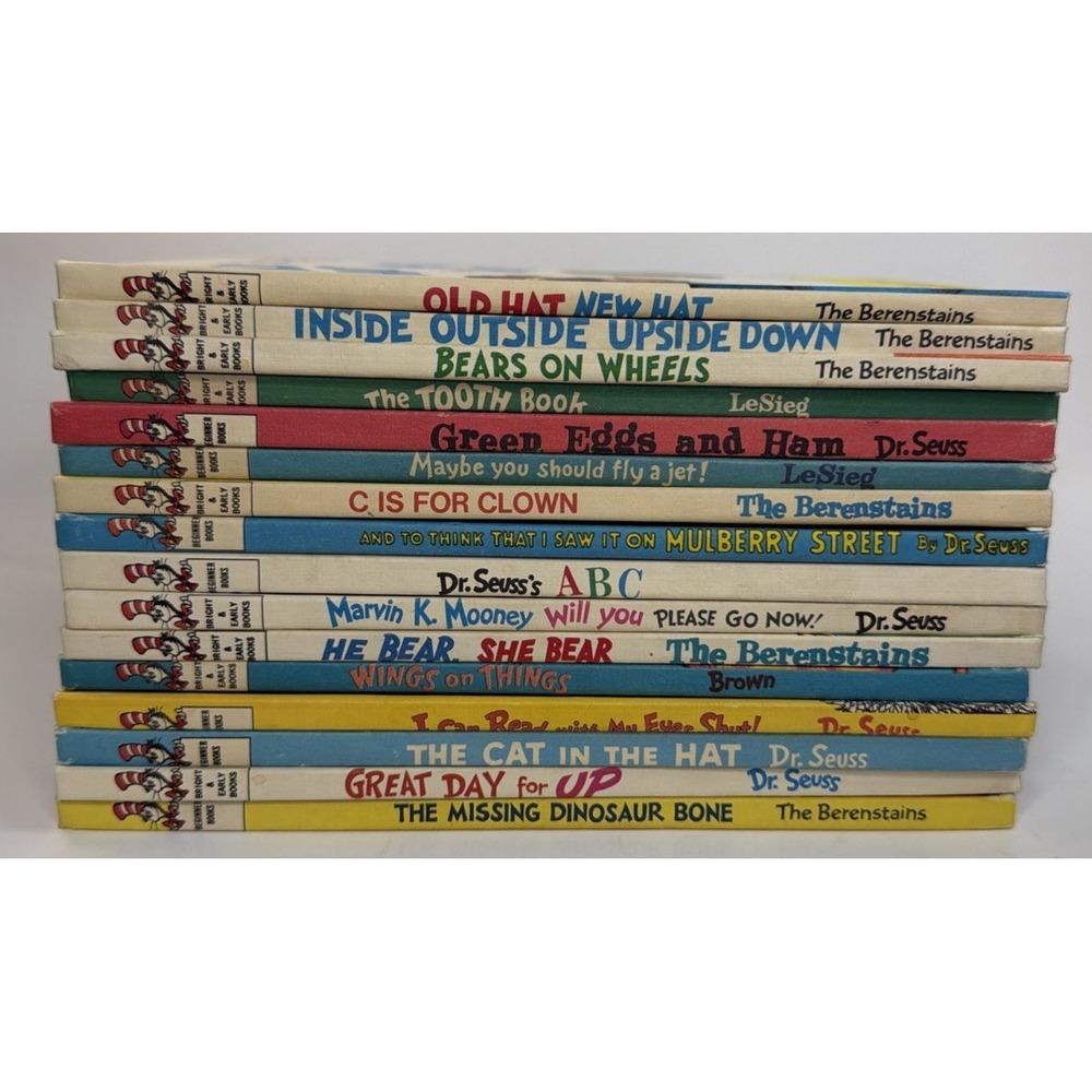 Vintage Dr Seuss Beginner Books Lot of 16 Early Printings Berenstain Book Club - Picture 2 of 16
